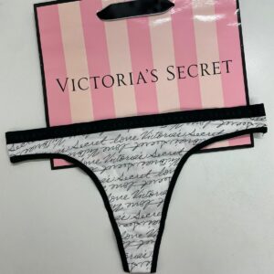 Panty Victoria´s Secret blanca y negra de algodón talle S