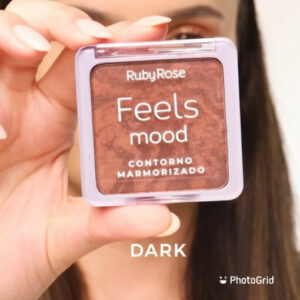 Polvo facial marmolado para contorno línea Feels Mood, tono DARK