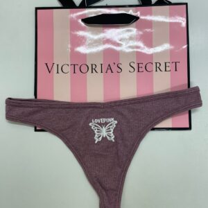 Panty de algodón bordó con mariposa bordada Pink, talle L