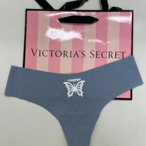 Panty corte láser celeste con mariposa Pink, talle L