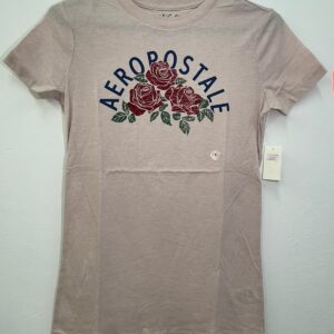 Remera AEROPOSTALE rosa Dior con rosas talle S (mujer)