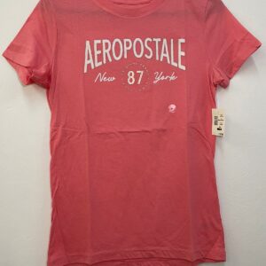 Remera AEROPOSTALE coral con detalles rose gold talle M (mujer)