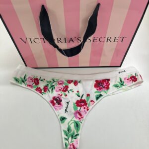 Panty PINK blanca con flores de colores talle M