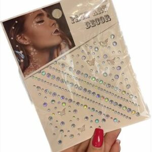 Plancha de gemas strass autoadhesivos para rostro y cuerpo