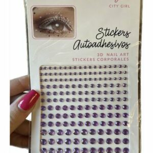 Plancha de gemas strass autoadhesivos lila