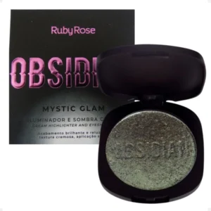 Iluminador y Sombra Cremosa Mystic Glam Linea Obsidian TONO Emmerald